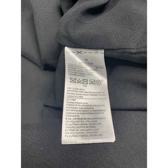 Banana Republic Skirt Womens 14 Green Black Textured Flannel Tweed Pencil Lined - Picture 7 of 10